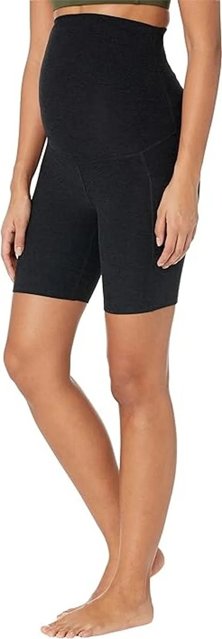 Beyond Yoga Spacedye Team Pockets Maternity Bike Shorts (Darkest Night) Women's Shorts