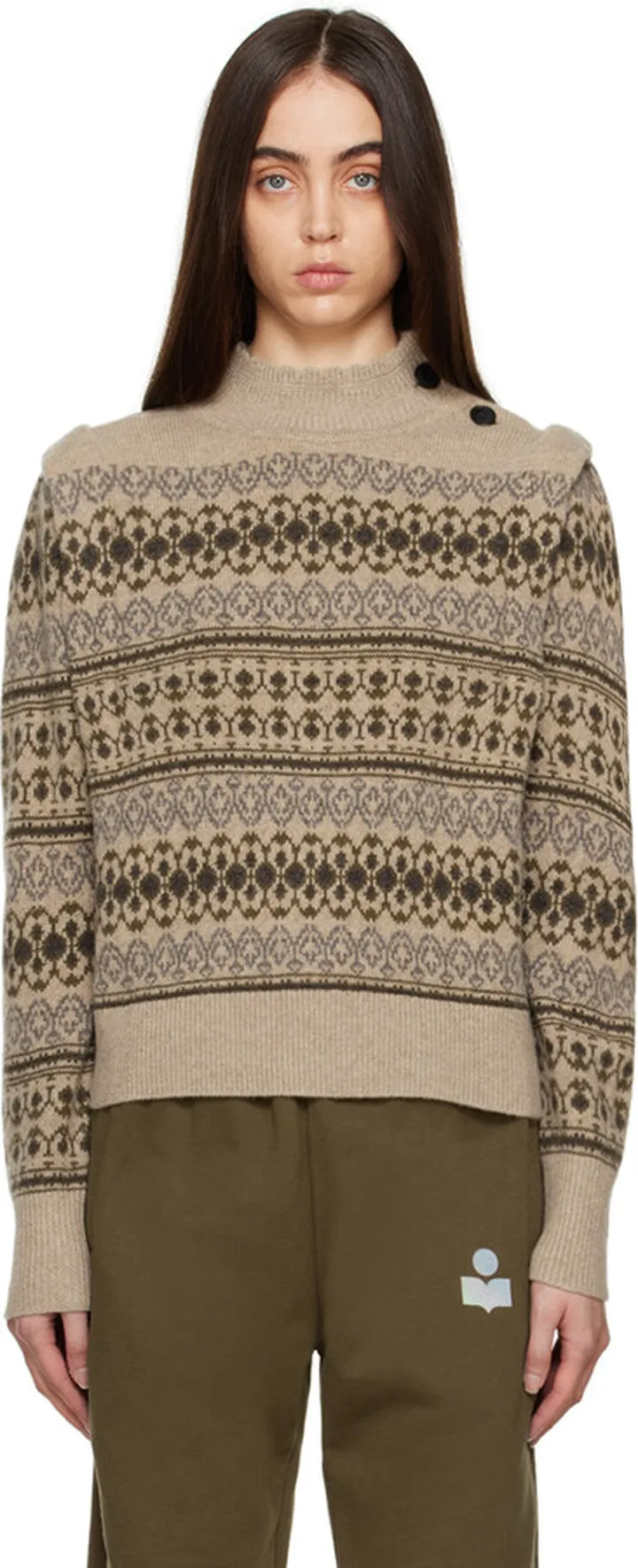 Isabel Marant Etoile Taupe Leonie Turtleneck