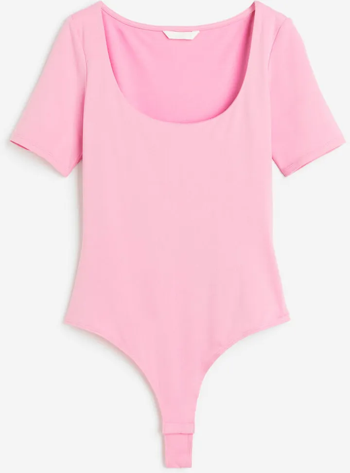 Short-sleeved Thong Bodysuit