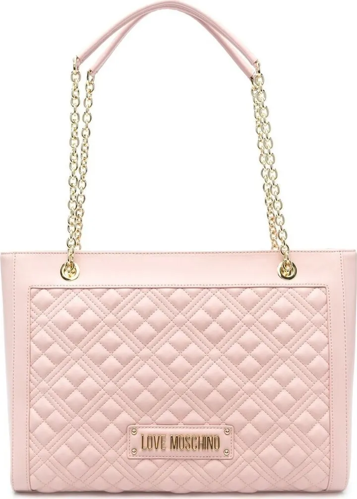 Quilted Logo-Plaque Tote Bag
