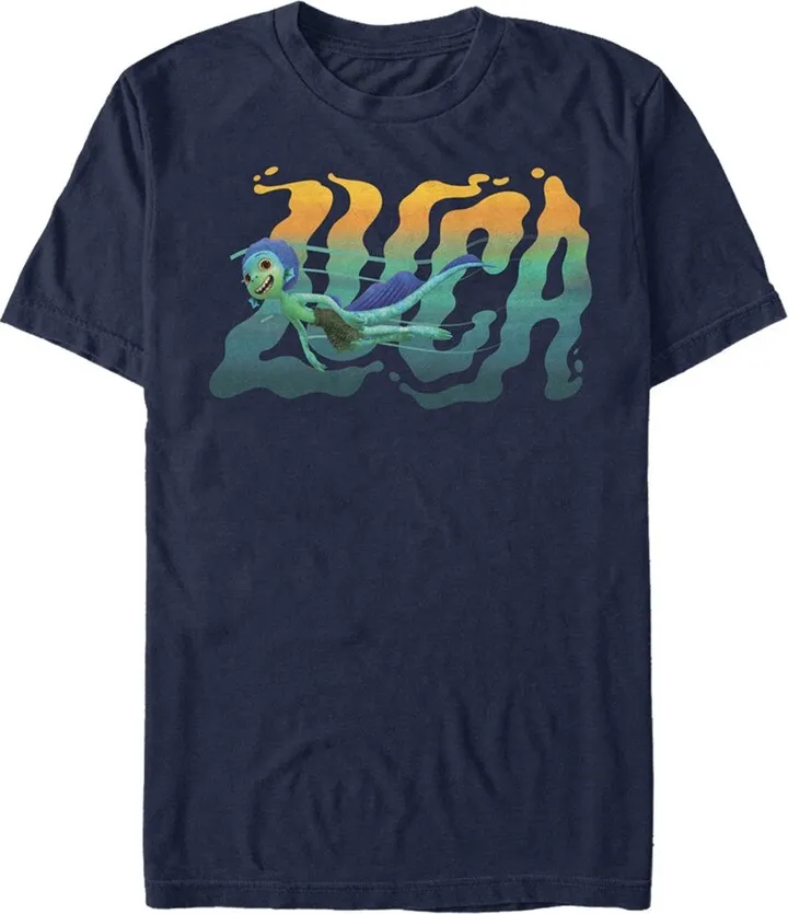 Men's Luca Sea Monster Logo T-Shirt - Navy Blue - Large
