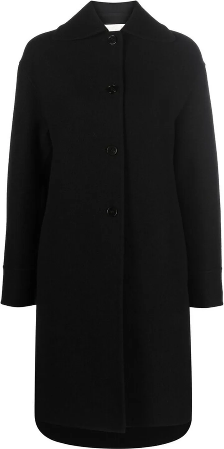 Single-Breasted Button-Fastening Coat