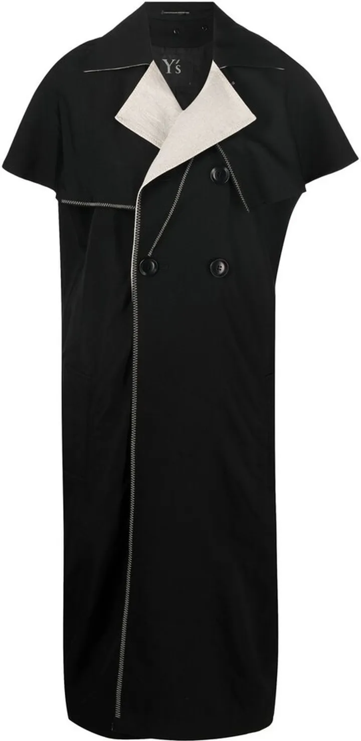 Storm-Flap Detail Sleeveless Coat