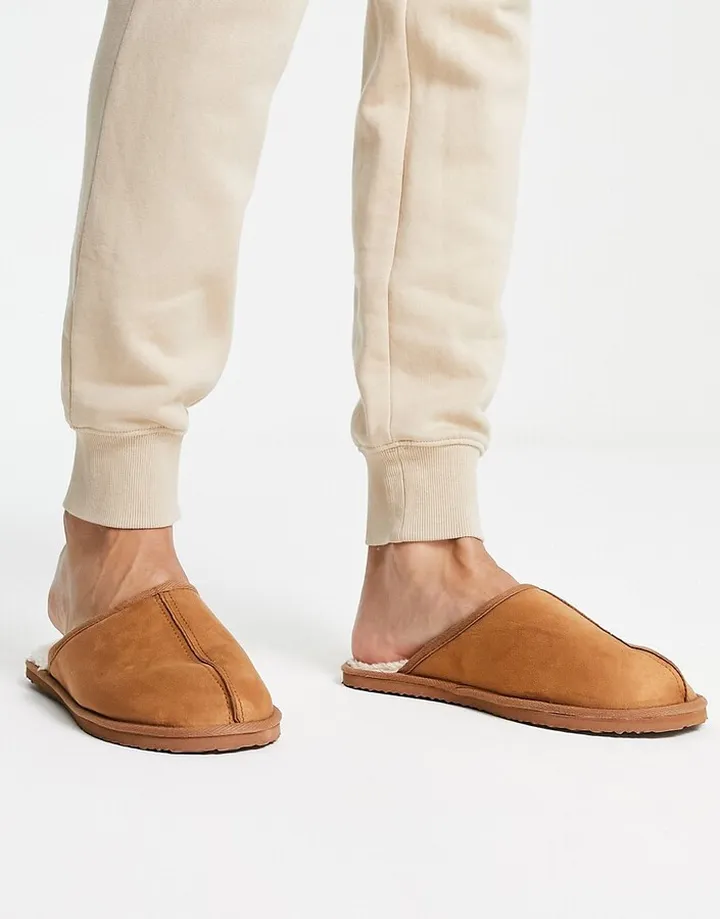 Jack & Jones slippers in tan
