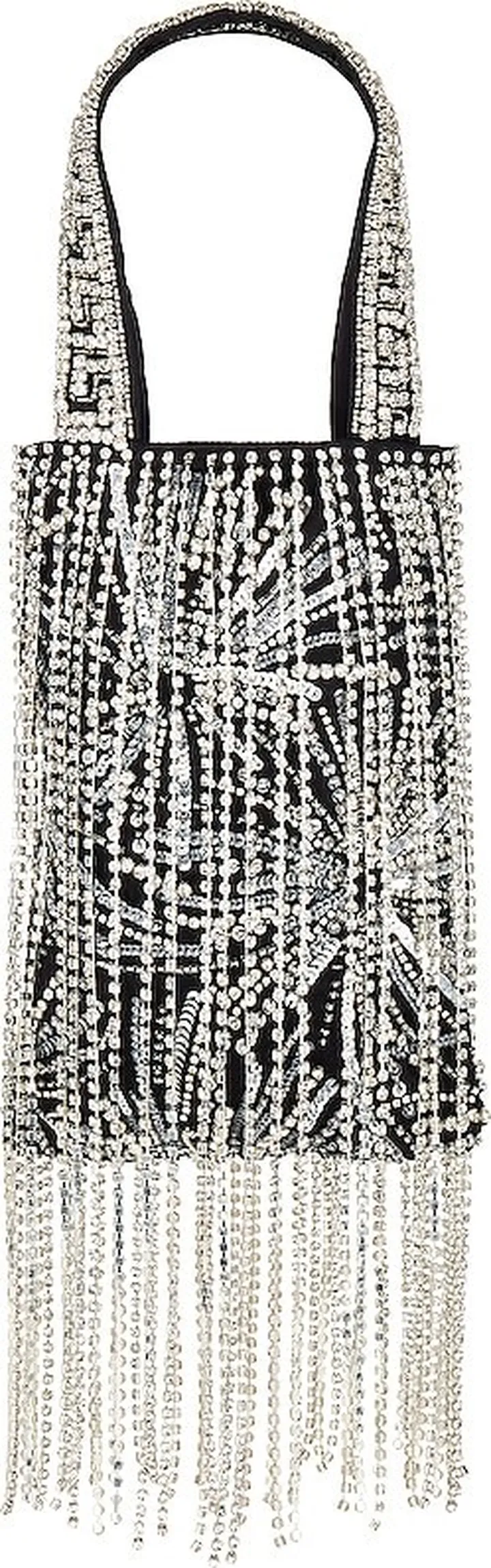 Avery Crystal Bag in Silver And Black