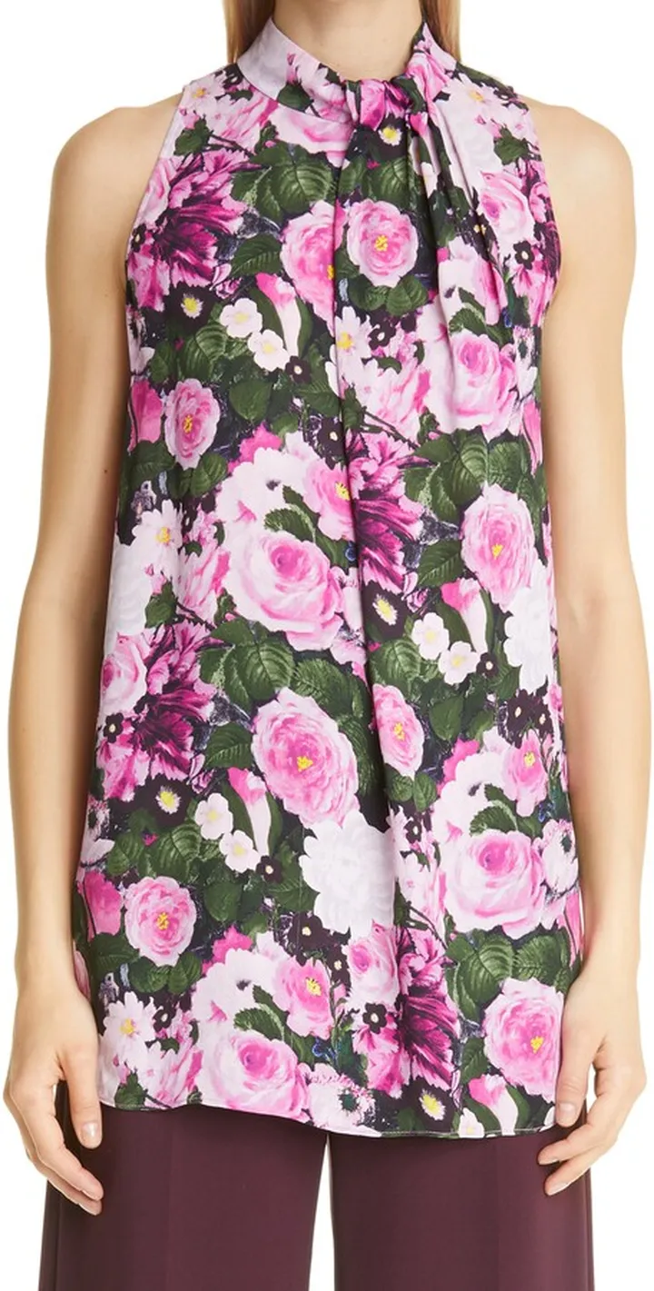 Floral Georgette Halter Top