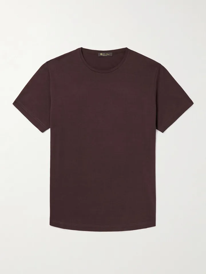 Silk and Cotton-Blend Jersey T-Shirt