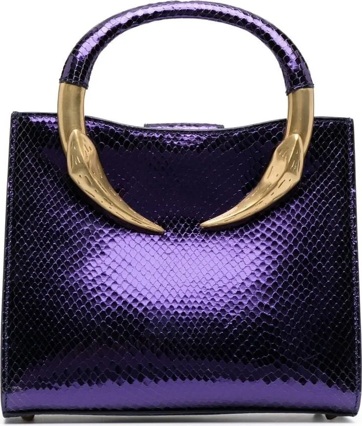 Tiger Tooth metallic tote bag