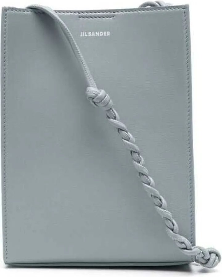 Tangle Mini Light Blue Leather Crossbody Bag Jil Sander Woman