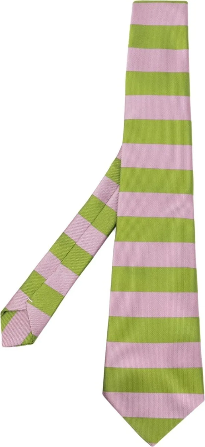 Stripe-Print Pointed Tie