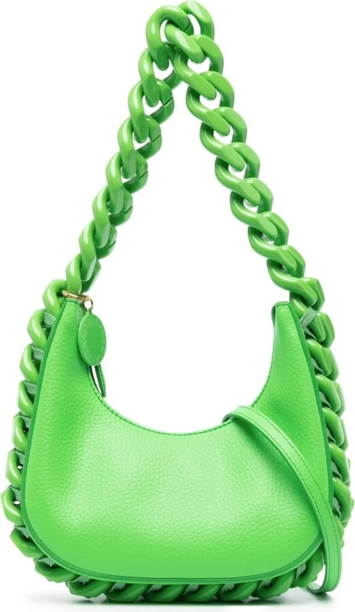 Frayme chain-detail faux-leather shoulder bag