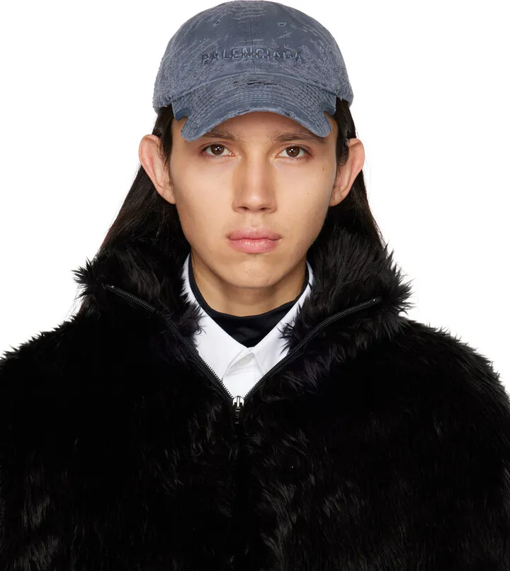 Balenciaga Blue Laser Destroyed Cap