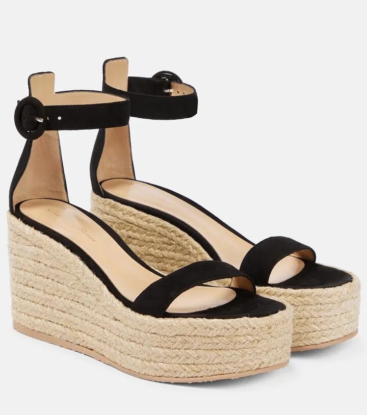 Portofino suede espadrille wedges