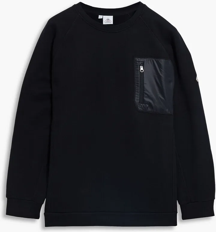 Shell-paneled French cotton-blend terry sweatshirt