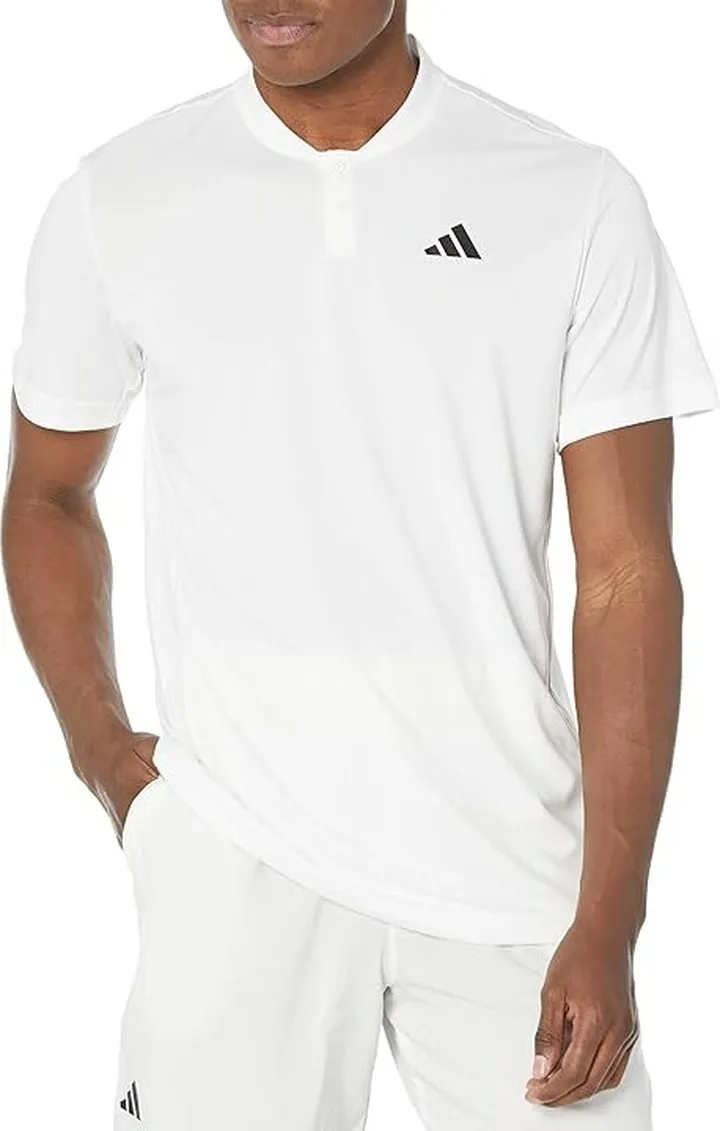adidas Club Tennis Henley (White) Men's Clothing