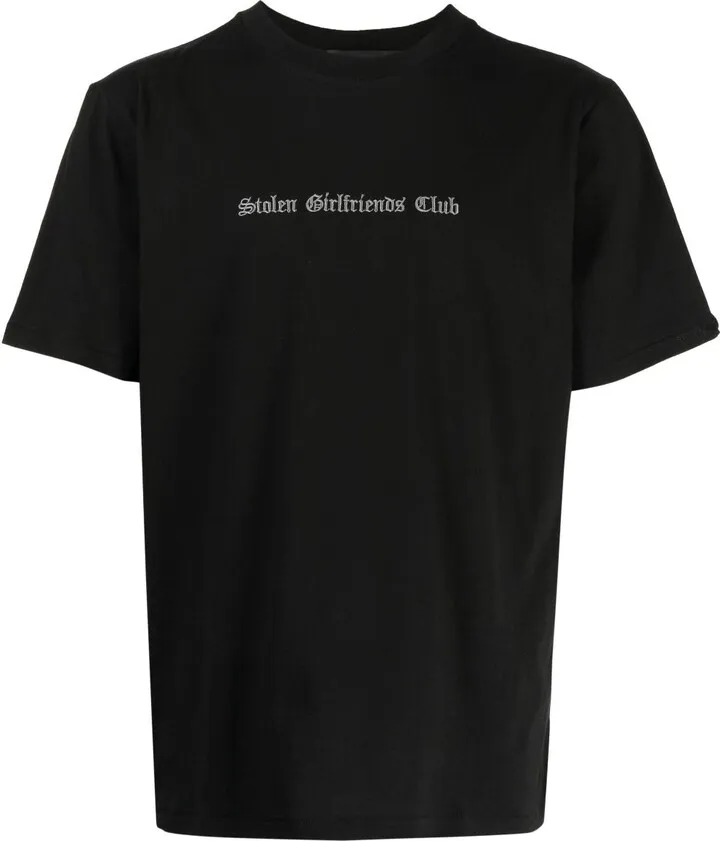 Gothic logo-embroidered T-shirt