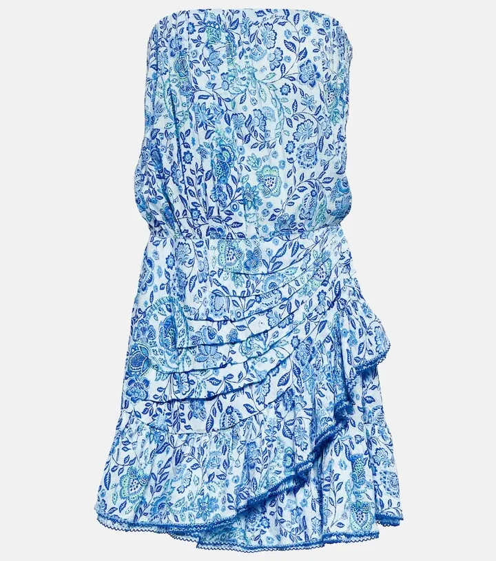 Ambra floral bandeau minidress