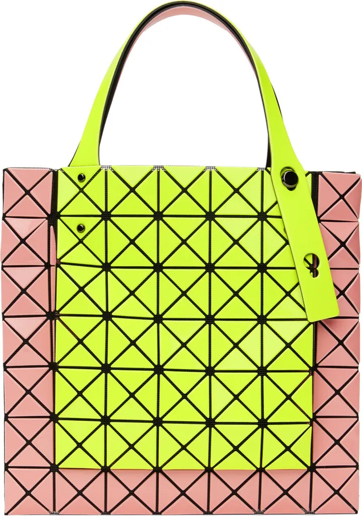 Bao Bao Issey Miyake Green & Pink Prism Kangaroo Tote