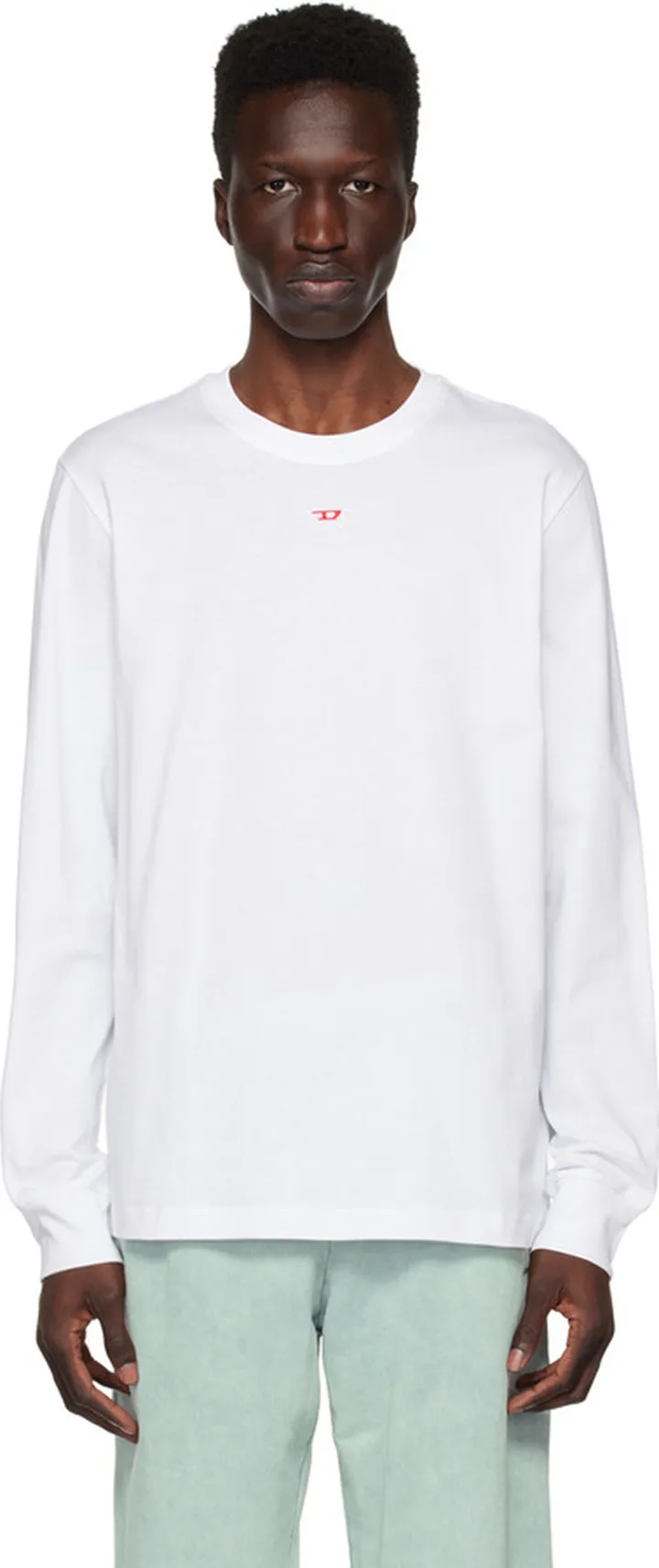Diesel White T-Just-D Long Sleeve T-Shirt