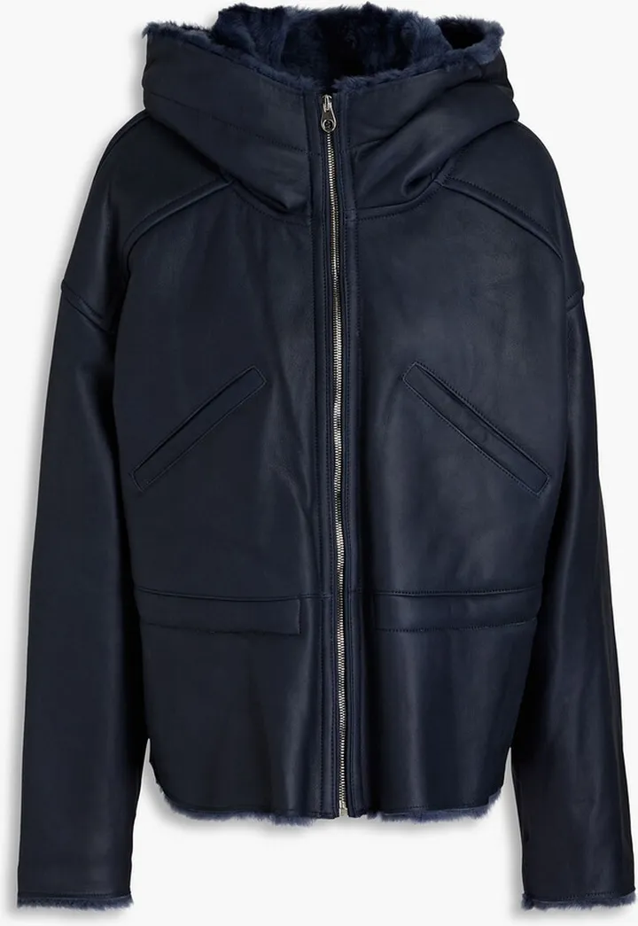 Shearling hooded jacket