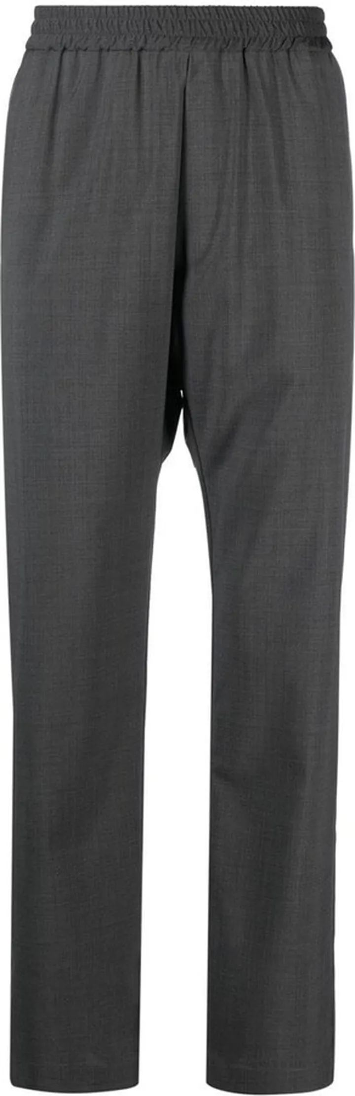 Elasticated Straight-Leg Trousers