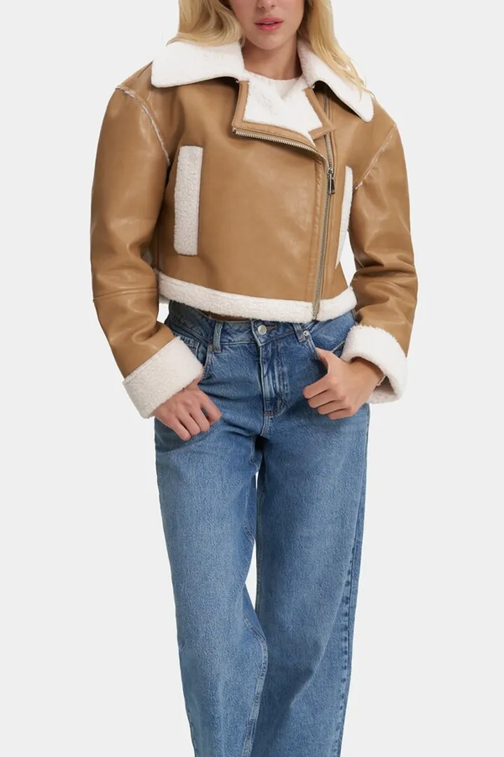 Viveca Cropped Shearling Jacket