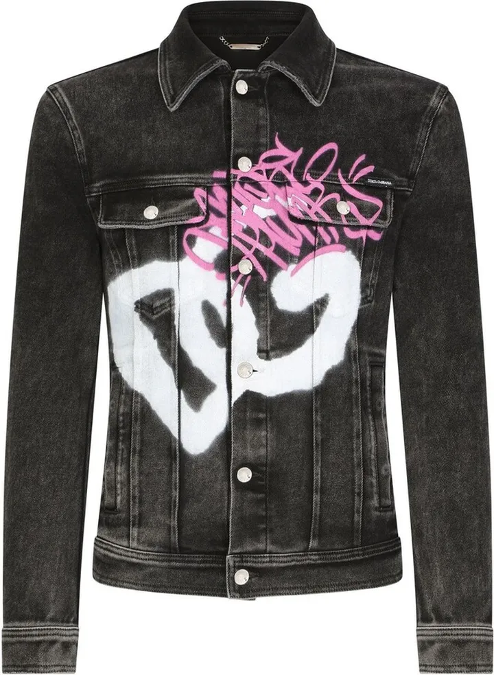 DG spray-print denim jacket