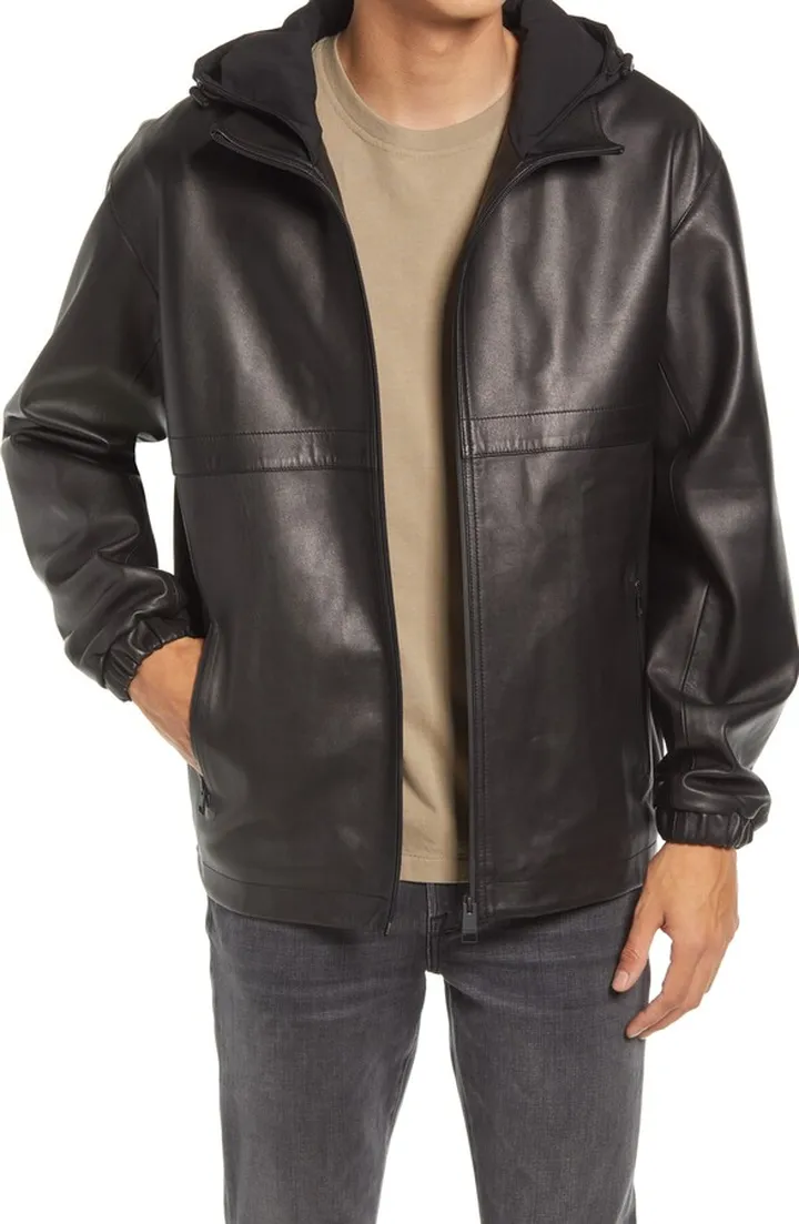 Leather Windbreaker