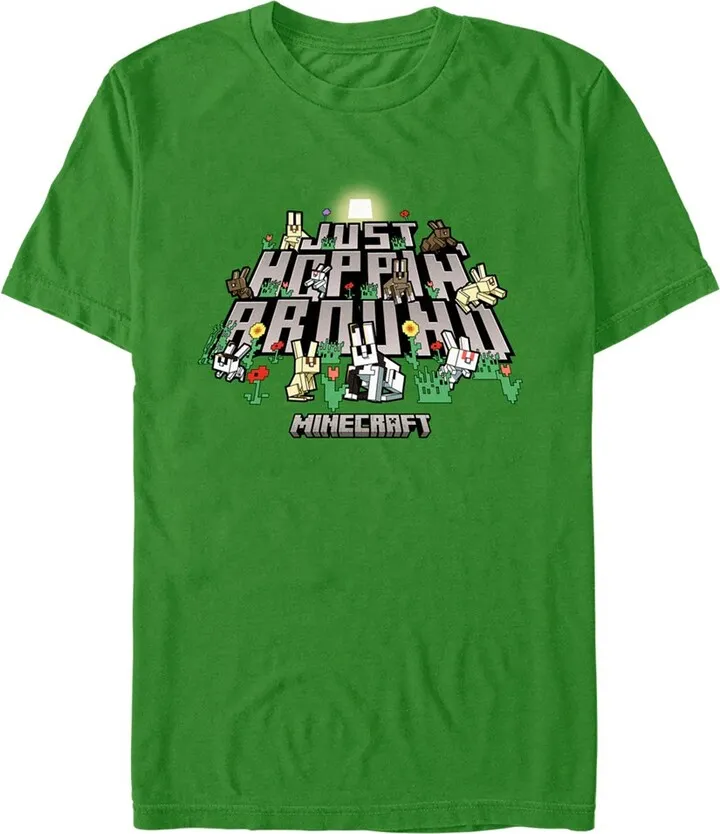 Men's Minecraft Just Hoppin' Around T-Shirt - Kelly Green - X Large