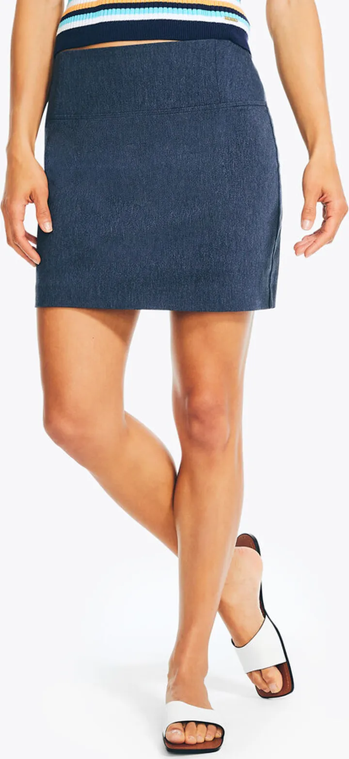Pull-On Denim Skort