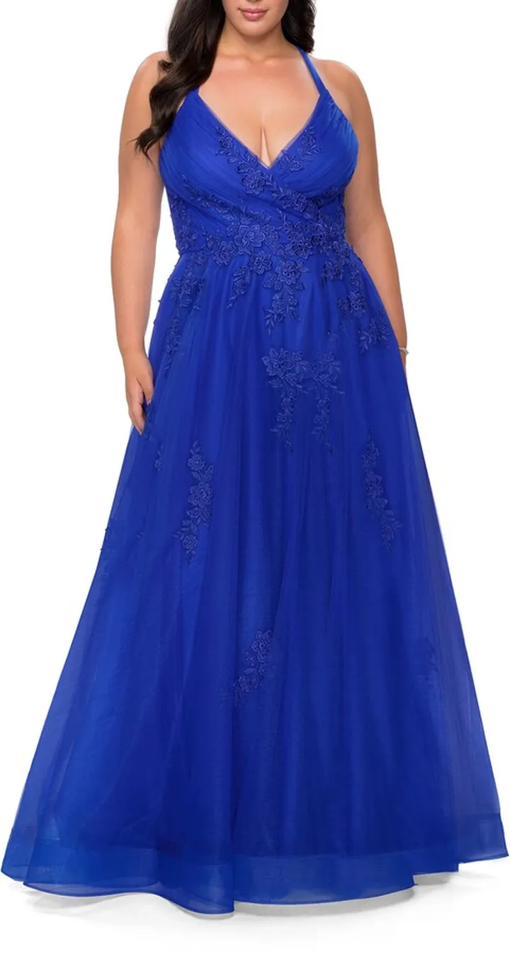 Embroidered & Beaded Tulle Ballgown