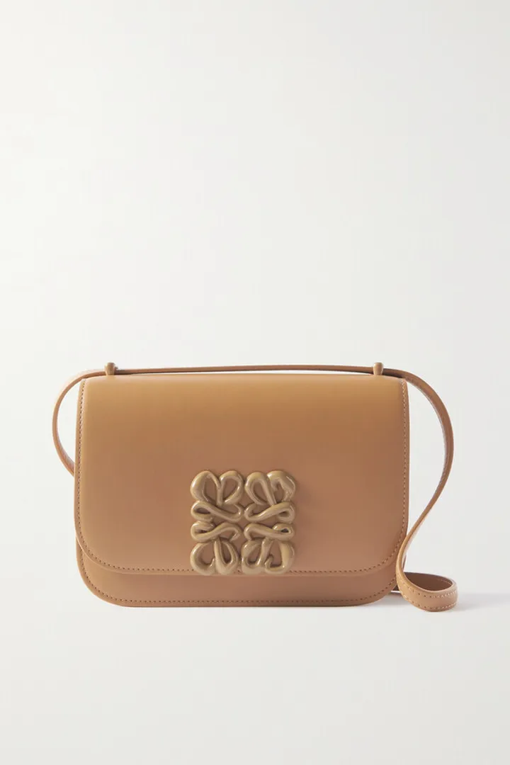 Loewe - Goya Small Leather Shoulder Bag - Brown