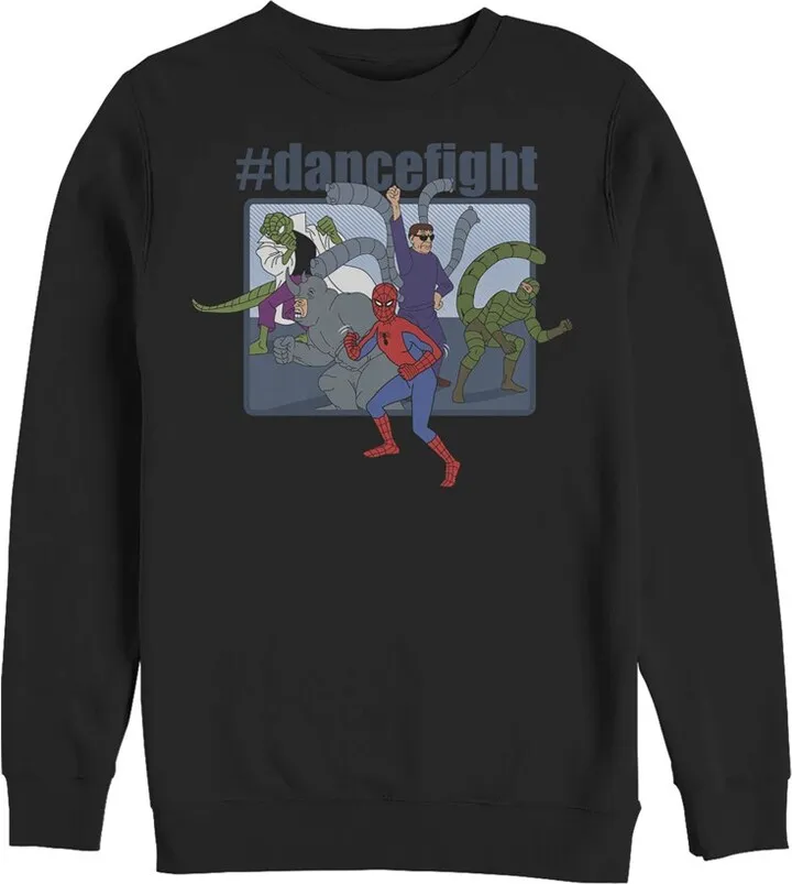 Men's Marvel Spider-Man #dancefight Party Sweatshirt - Black - Large