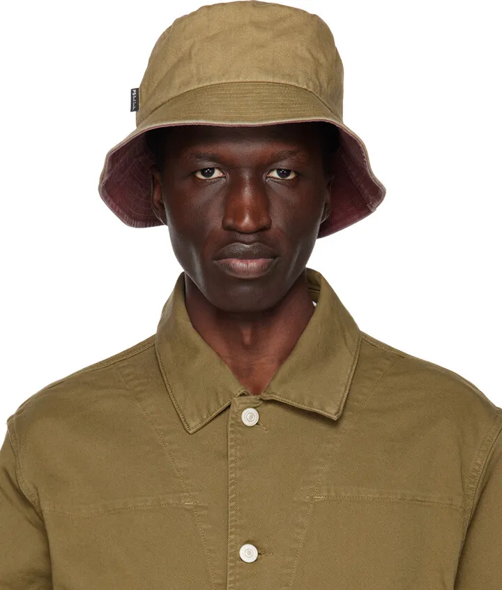 PS by Paul Smith Khaki Cotton Bucket Hat