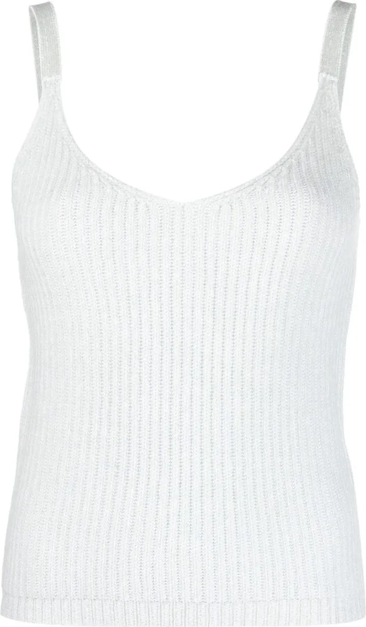 Ribbed-Knit Cashmere Top