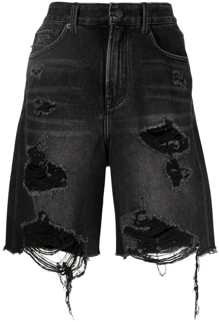 Straight Leg Denim Shorts