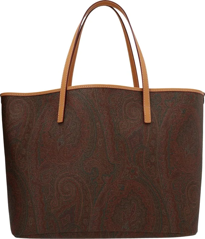 'paisley' Midi Shopping Bag
