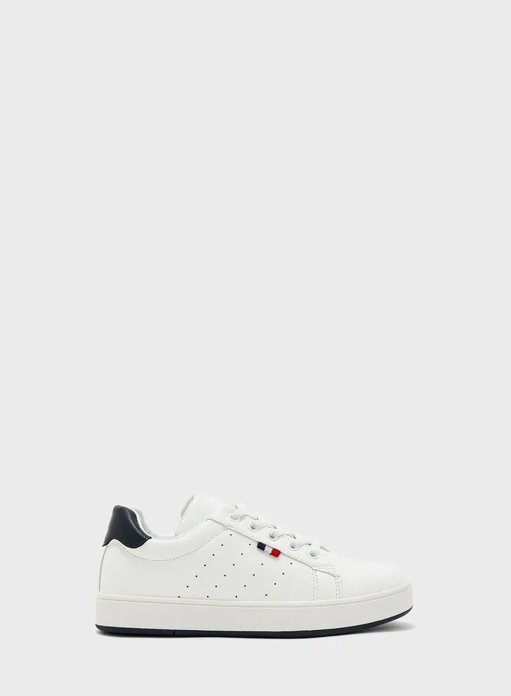 Back To School Kids Lace Up Low Top Sneakers