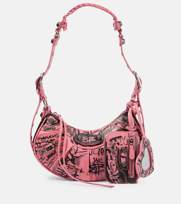 Le Cagole Mini leather shoulder bag