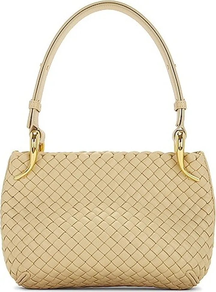 Bottega Veneta Small Pipe Bag in Beige