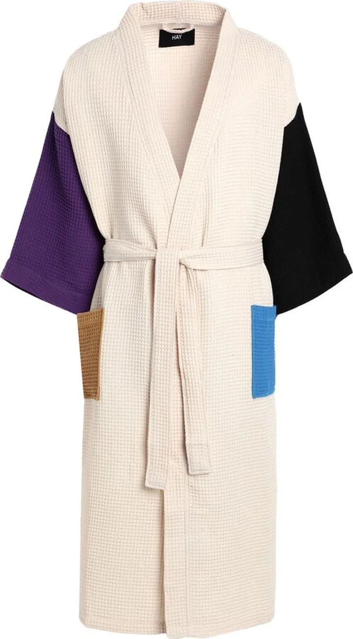 One Size Waffle Bathrobe Dressing Gown Or Bathrobe Beige