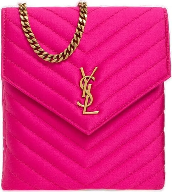 Saint Laurent Logo-Plaque Quilted Crossbody Bag