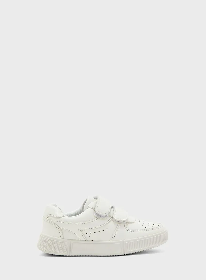 Back To School Kids Velcro Low Top Sneakers