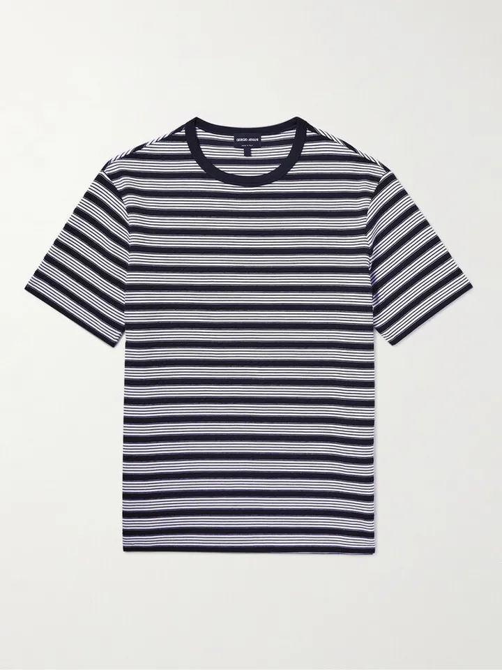 Striped Cotton-Blend Jersey T-Shirt