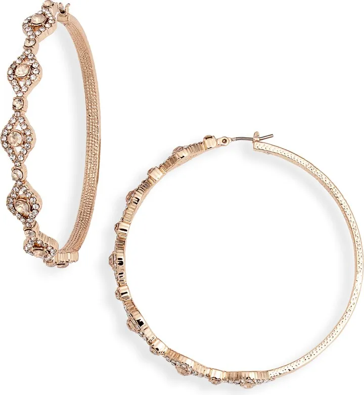 56mm Station Hoop Earrings
