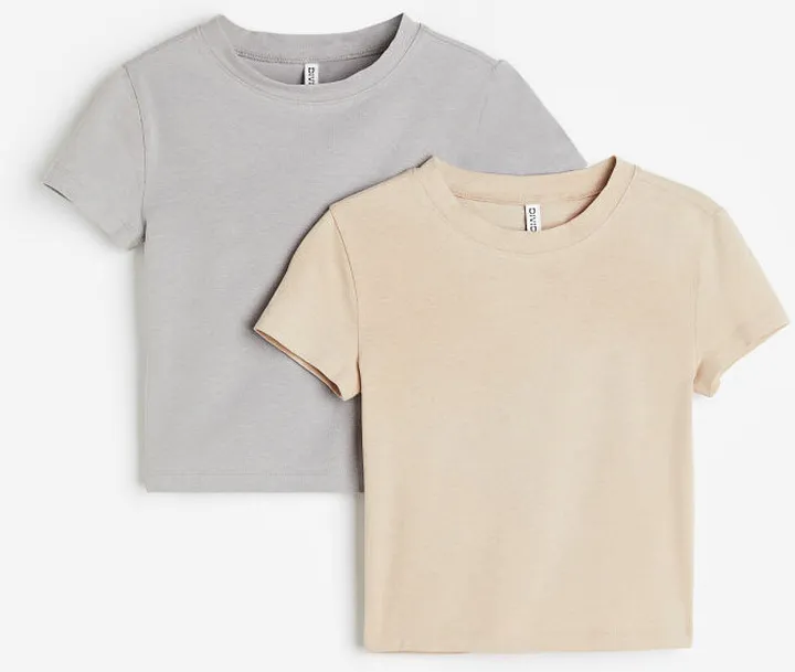 2-pack Crop T-shirts