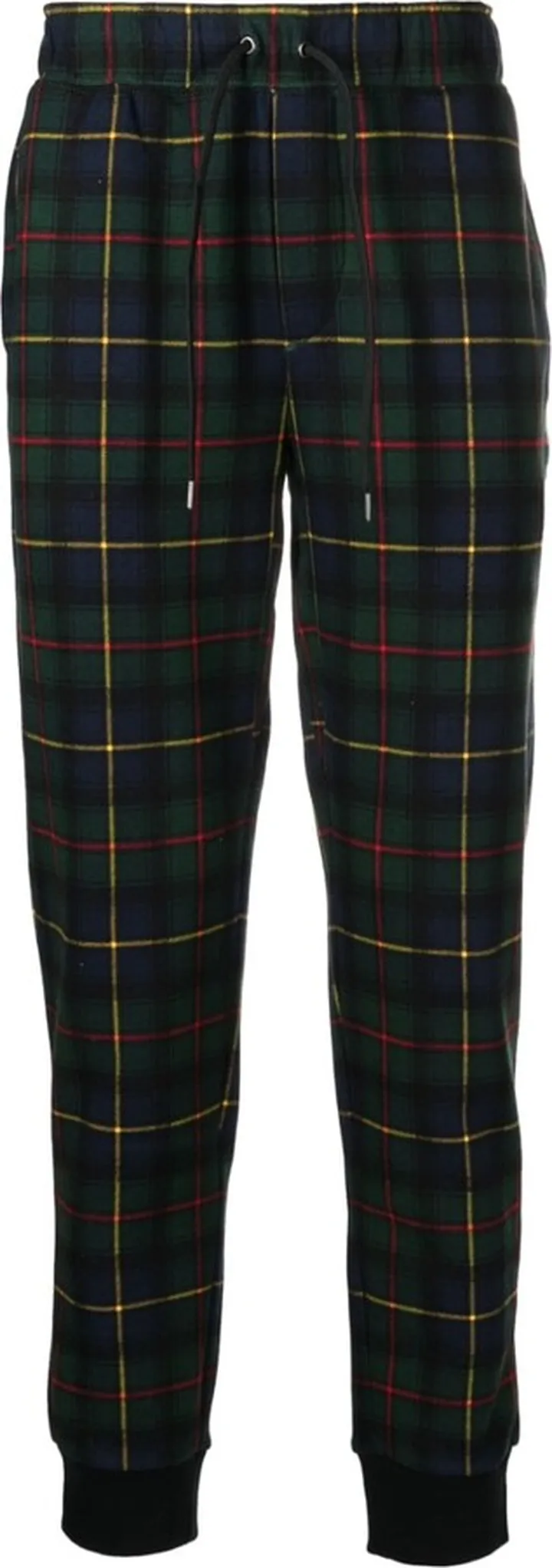 Plaid-Check Skinny Trousers