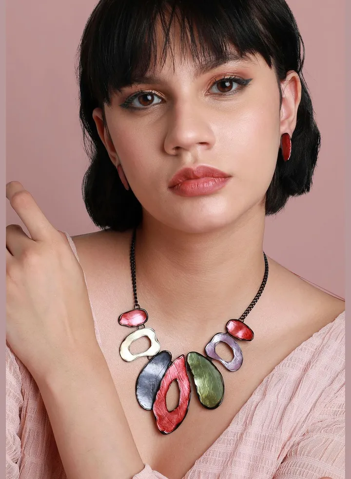 Trendy Designer Party Wear Necklace and Earring Set For Women