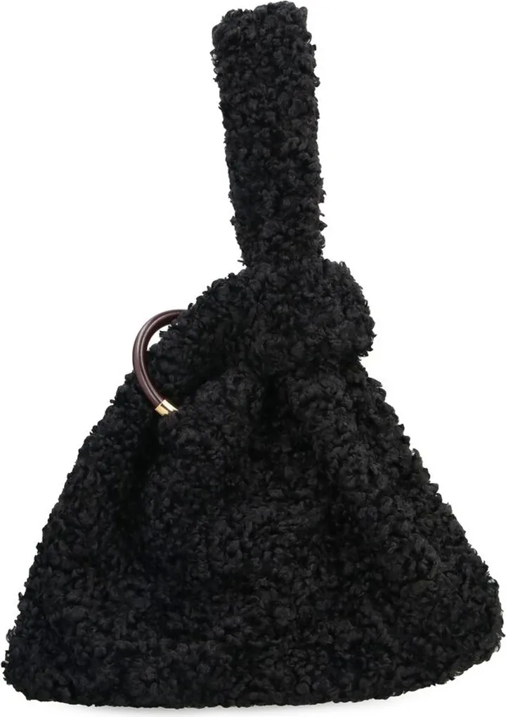 Nanushka Jen Eco Shearling Wristlet Tote Bag