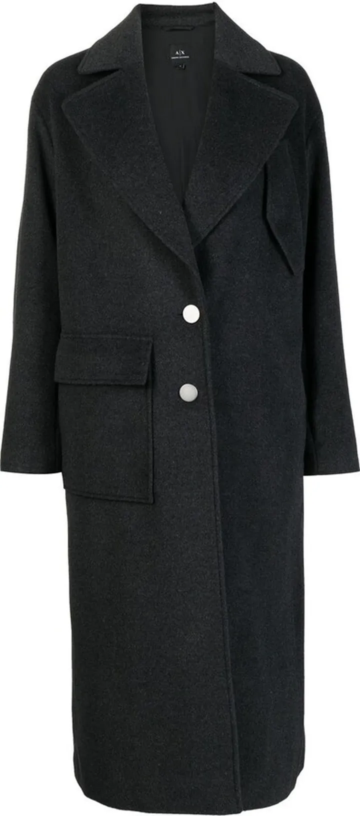 Single Breasted Wool-Blend Coat